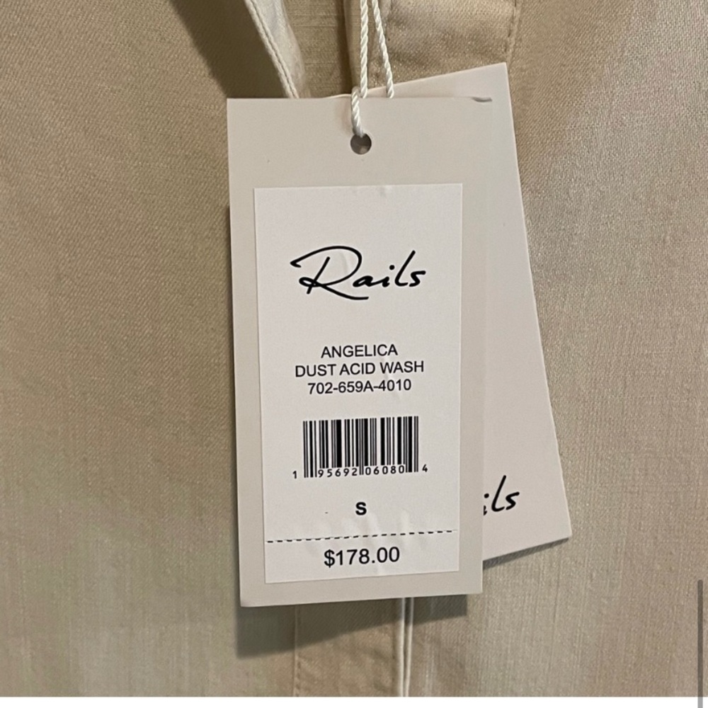 Rails Xs Womens Bone Color Button Up Top - image 8